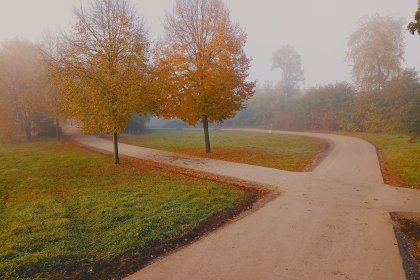 Fietspaden wandelpaden DurEko-mix BIO in het Westuferpark Bio halfverharding Koersmix